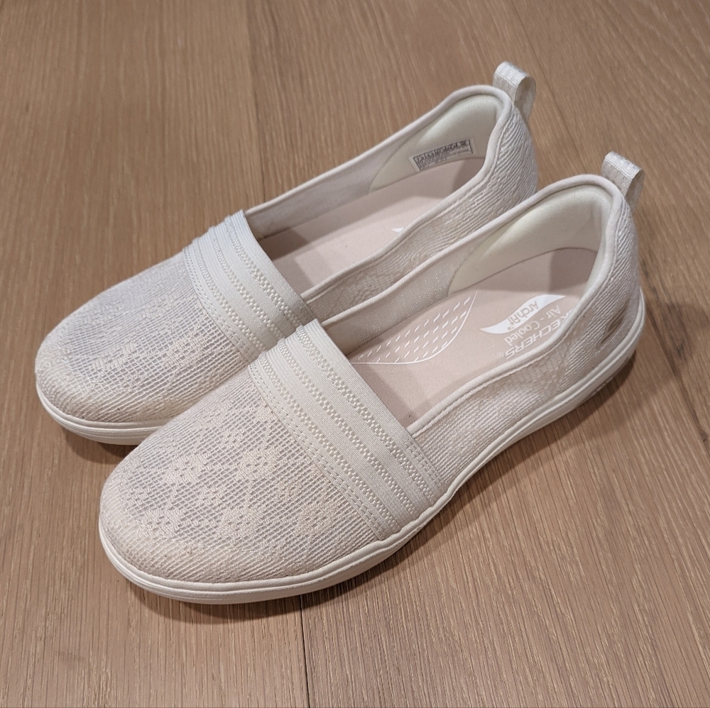Skechers Women's Cream Slip-On Shoes